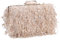 CORIOS Damen Abendtasche Kleine Clutch Abnehmbarer Kette Tasche Hochzeit Braut Handtasche Portemonnaie Tasche Schultertasche Elegante Umhängetasche für Hochzeit Abendparty Tanzparty Aprikose