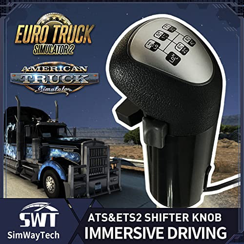 HCXLELD SimWayTech - Pomo de palanca de cambios USB para ATS y ETS2 PC para Logitech G25 G27 G29 G920 G923 Thrustmaster TH8A Fanatec SQ PXN A7 otros cambiadores de bricolaje