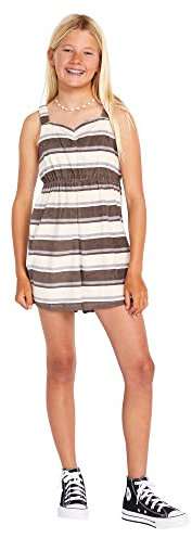 Volcom Towely Time Frottee-Strampler für Mädchen, Schiefergrau, S