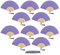 Pack of 10 Paper Handheld Folding Fan with a Tassel and Grade A Bamboo Ribs for Women Girls Summer Party Favour Birthday Wedding Gift (Soft Pastel Purple)