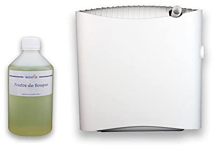 Set Ambientador Electrico para 20 mq y Fragancia Frutos de Bosque 250 ml. de Weele. Fragancia Profesional con Toques de Frutos Silvestres - Ambientador Premium para Espacios Sofisticados y Refinados