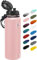 Fanhaw 1.2L Trinkflasche Edelstahl mit 1 Deckel (Chug Deckel) - Für Outdoor, Frauen, Männer | Auslaufsicher & Schweißfest mit Anti-Staub Deckel (Rosa)