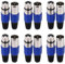Greluma 12 Pièces Connecteurs XLR à 3 broches,connecteurs XLR mâle/femelle,fiches et prises XLR pour fil de signal DMX ou microphone audio
