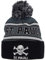 FC St. Pauli Bommelmütze Wintermütze (DE/NL/SE/PL, Alphanumerisch, Einheitsgröße, grau/schwarz)