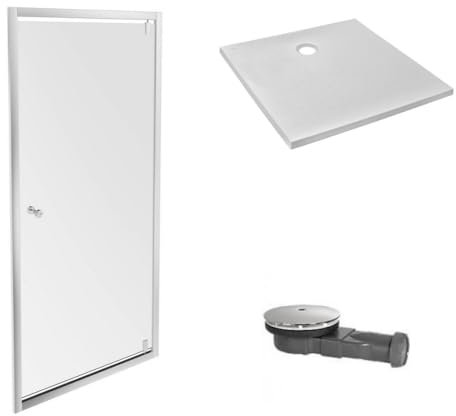 Jacob Delafon Receveur Douche Ipso 100 x 80 + paroi Porte pivotante + bonde