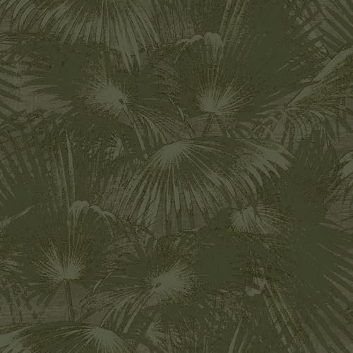 LOOKS BY WOLFGANG JOOP Vliestapete Palm Fan Grun 10mx53cm | | Einfach anzubringen und zu Entfernen 1005 x 53