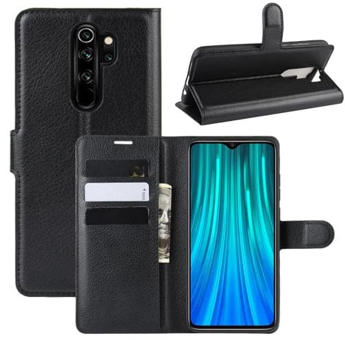betterfon Handyhülle Kompatibel mit Xiaomi Redmi Note 8 Pro | Premium Qualität TPU Klapphülle für Redmi Note 8 Pro mit Kartenfächern | Magnetverschluss Handyhülle | Schwarz