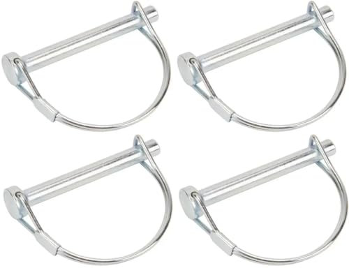cyclingcolors 4x Perno di Bloccaggio Spine a scatto perni a sgancio rapido molla acciaio anello copiglie tagliaerba tosaerba trattore, 8mm x 45mm