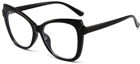 AOOLIA Katzenauge Lesebrille, Modisch Brillengestelle Blaulichtfilter Brille Übergroße Retro Rahmen lesebrillen für Damen, Herren, Unisex