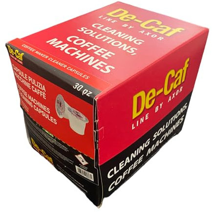 De-Caf - 30 Reinigungskapseln [Made in Italy] - mit Kompatiblen Kapseln für Nespresso Kaffeemaschine [30 Kapseln] zum reinigen der Brühkammer & den Auslauf Kapselmaschine BIG PACK