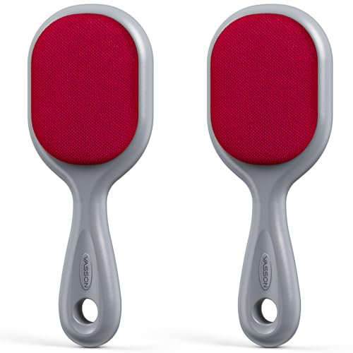 VASSON Lot de 2 Brosses à Peluches Double Face pour Vêtements - Brosse Anti-Peluches de Voyage en Velours
