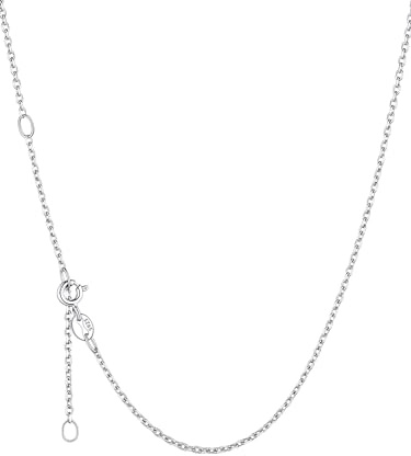 ChicSilver Kette Silber 925 Damen Mädchen, Massiv Ankerkette 1.1mm/1.5mm | Silber/Gold 40/45/50/55/60cm lang Goldkette Silberkette Damen 925 ohne Anhänger Panzerkette Halskette Damen Sterling Silber