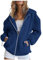 sweatjacke damen schwarz große größen, Sweatjacke Damen mit Kapuze Oversize Sweatshirt Jacke Zipper Hoodie Y2K Kapuzenjacke Langarm Sweatshirt Sport Style Casual Kapuzenpullover mit Reißverschluss