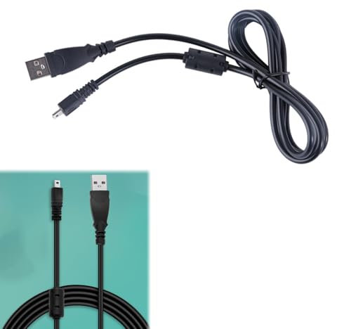UC E6 USB-Datenkabel Ersatzkamera, USB A auf UC-E6 Stecker Kabel Datenkabel, USB-Kamera Datenkabel kompatibel mit Nikon D5500 D5300 D5200 D5100 D5000 D3200 D3300 D750 D7200 D7100 (1.5M/Schwarz)
