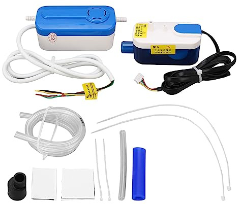 ZAWELIYO AC110-240V Pompe à Condensats CVC Drain 24L/h, Pompe D'évacuation Automatique des Condensats, Mini Split Portable Automatique pour Climatiseur, Four, Déshumidificateur