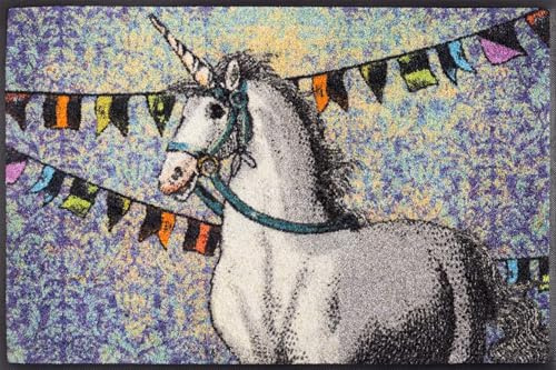 Wash+Dry Fußmatte, Unicorn 50x75cm, innen und außen, waschbar