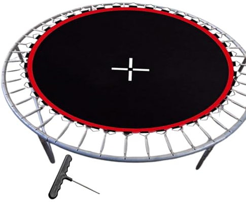Trampolin Sprungtuch, Trampolin Ersatzmatte, ø 244cm Sicherheitsfeder-Sprungpolster mit V-Schnallen, wasserdichte Garten Sprungmatte, Trampoline Mat Replacement für Fitnessstudio, Outdoor