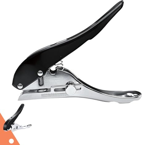 Lochzange Papier 6mm Einzellochstanze, lochstanzer Lochzange für Prüfplaketten, Multifunktion mit Skala Sichtfensterfür Büro, Holzwerkstatt