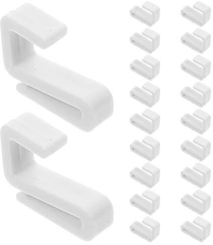 PRETYZOOM Ganci A S In Plastica Ad Alta Resistenza Da 20 Pezzi Ganci Versatili A Forma Di S Per Utensili Da Cucina Guardaroba Bagno Ufficio.