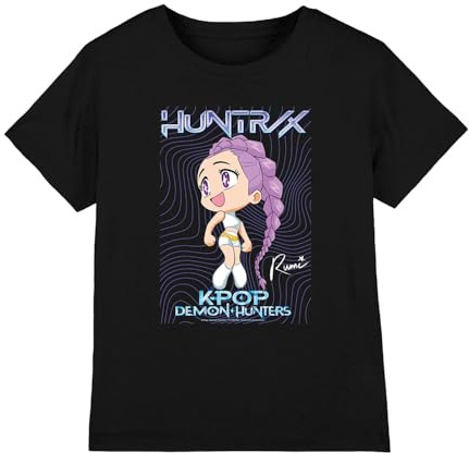 Kpop Demon Hunters Unisex Kids Kpop Demon Hunters - Huntrix Rumi Poster Kids T Shirt T-Shirt (Pack of 1)