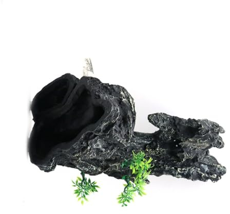 MLWSKERTY Dynamische Aquarien Landschaft Künstliche Pflanze Wasserfall Terrarium Landschaft Garnelen Wasserfall Statue Aquarien Lebensraum Harze Aquarium Berg Dekore
