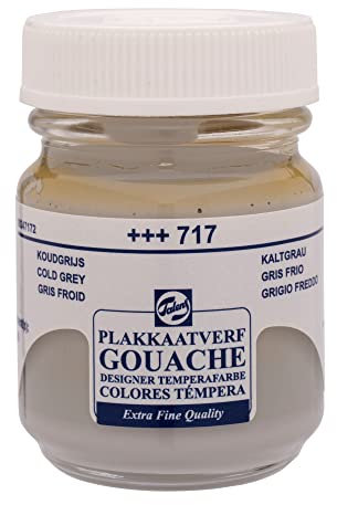 Talens GOUACHE Extra feine Temperafarbe, 50 ml, Nr. 717 Kaltgrau