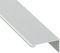 Design Griffleiste Aluminium Möbelgriff Küche Profilleiste kürzbar L-Form - H8100 | Länge 2500 mm | Griff silber eloxiert | MADE IN GERMANY | Schrankgriff zum Schrauben | 1 Stück - Schubladengriff Alu
