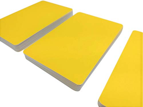 Premium Plastikkarten | PVC Karten Gelb | 5-500 Stück | blanko, Kartendrucker, NEU! (100)