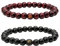 MILAKOO 2 Stücke 8 MM Buddha Meditation Mala Gebetskette Naturholz Armband Männer Frauen Perlenarmband