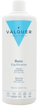 Valquer Ausgleichendes Shampoo | 1L | Reinigung und Feuchtigkeitspflege mit Bio-Aloe Vera | Silikon- und farbstofffrei | Für alle Haartypen | Vegan
