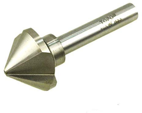 KATSU Fraise a Chanfreiner 90 Degrés 25mm Foret à Fraiser à 3 Flûtes HSS 6542 pour Bois, Acier et Métal Machine-outil, Fraise de Positionnement 12740615
