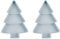 DOITOOL 2Pcs Snack Appetizer Trays Christmas Tree Shape Dessert Serving Dishes Snack Platter Christmas Serving Tray Fruit Cheese Dessert Tray Plate for Christmas Holiday Party - Light Blue