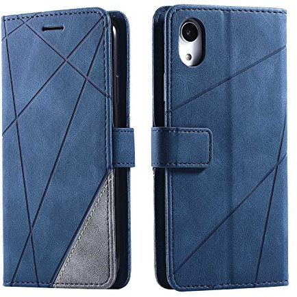 SONWO Cover per iPhone XR, Flip Caso in PU Pelle Case Cover Portafoglio Custodia per iPhone XR, [Kickstand] [Slot per Schede], Blu