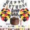 TANSHOP Mago mágico suministros de fiesta de cumpleaños para niños mago decoraciones de fiesta temática con banner de feliz cumpleaños corbata a rayas novedad marco Cupcak (23 unids/paquete)