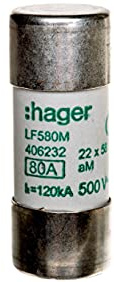 Zylindersicherung 22x58 aM 80A LF580M Hager Polo 3250614062322