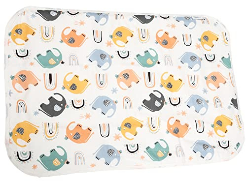 Tragbare Wickelunterlage für Babys, 55,1 x 80 cm, wasserdichte Wickelunterlage, PHOEBUS BABY faltbar, saugfähig, Elefant, 1 Stück