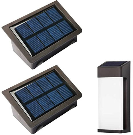 Yotopow Solar Light Replacement Top for Outdoor Fence Lights and Wall Lights, Solar Light Inserts 10Lumens Waterproof (2 Pack)
