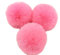 10 STK 10cm Pompons Kunstfell Kaninchenfell Fellbommel,Kunstpelz Pom Pom Ball Plüschbälle Bommeln für DIY Handwerk Mützen Anhänger Dekoration Damen Mädchen Taschenanhänger Schlüsselanhänger,Rosa