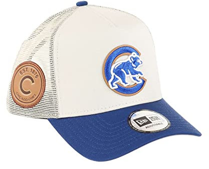 New Era Chicago Cubs MLB Stone Blue Established 1876 Sidepatch A-Frame Trucker Cap - One-Size
