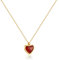 Joxevyia Collar de corazón de cristal de cornalina, cristales curativos de piedra cruda, delicado corazón, piedra preciosa, collar con colgante de oro, aniversario, cumpleaños, regalo de San Valentín