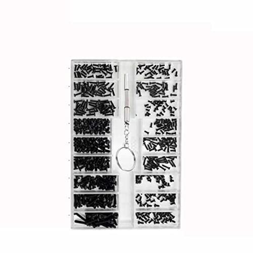 500 Stück Mini-Schraubenmuttern DIY-Kit Laptop-Computer zusammenbauen Reparaturschrauben Befestigungsset Werkzeuge zum Reparieren von Sonnenbrillen Telefon-J 500 Stück 1 Karton