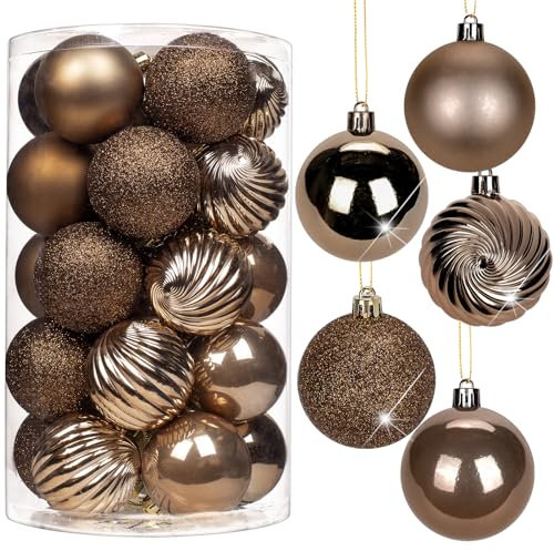 Briful 6 cm, palline decorative natalizie, 25 pezzi, per albero di Natale, decorazioni natalizie