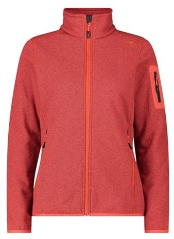 CMP Damen Strickfleecejacke ohne Kapuze 3H14746 H23 42 Red Fluo