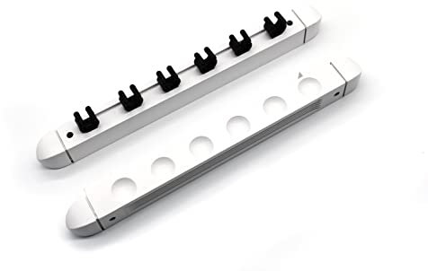 BILMAG Billard Zubehör Queuehalter Wandhalter Roman für 6 Queue Cue Kö, Queueständer (Weiß)