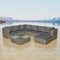 Festnight Gartenlounge Lounge Gartenmöbel Set Rattan Loungemöbel Terrasse Terrassenmöbel Outdoor Sofa Ecklounge Gartensofa Garten Loungeset Sitzgruppe Sitzgarnitur