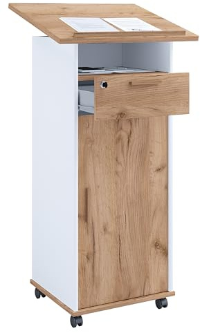 VCM - Trä stående skrivbord högtalarkonsol rullar Melta T