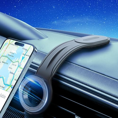 ZKJAYOE Soporte Móvil Coche, Magnetico para Salpicadero, Universal Magnético Porta Movil, Teléfono, MagSafe Compatible con iPhone 15 14 Pro MAX 13 12, Xiaomi