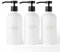 Janxin Shampoo and Conditioner Dispenser Refillable 621ML with Silicone Anti-Slip Protective Pad with Waterproof Labels for Bathroom, 3 Pack (White)