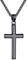 TINGN Kreuz Kette Herren, 925 Silber Schwarz Kette mit Kreuz Anhänger Halskette Herren Kreuz SchwarzTauf Geschenke Jungen Mann Frauen Sohn Kinder Mama Nichte Schwester Schmuck Geschenk
