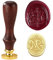 TBXqian Initial M Wachs-Siegel-Stempel, Vintage Letter Seal Wachs-Siegel-Stempel mit abnehmbarem Messingkopf und Holzgriff für Party Einladungen/Geschenkpapier/Umschläge/Weihnachten Thanksgiving
